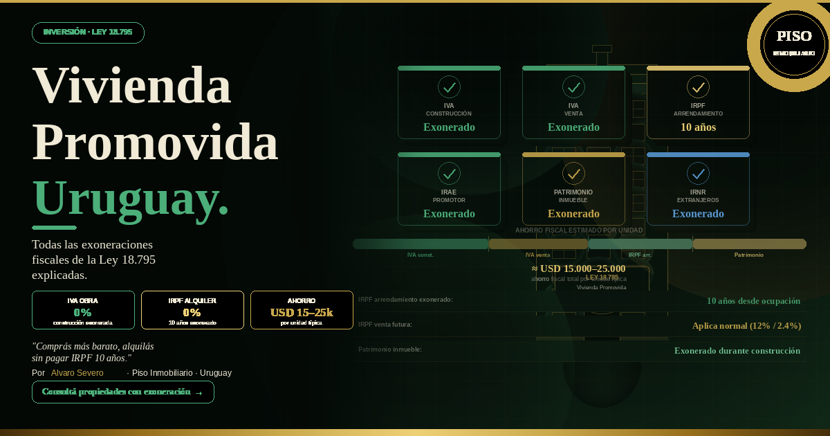 Vivienda Promovida Uruguay: Exoneraciones Fiscales Ley 18.795
