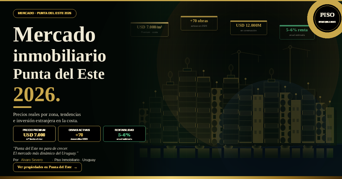 Mercado Inmobiliario Punta del Este 2026: Precios y Tendencias