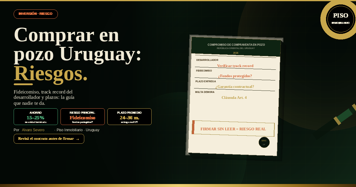 Comprar en Pozo Uruguay: Riesgos y Cómo Protegerte