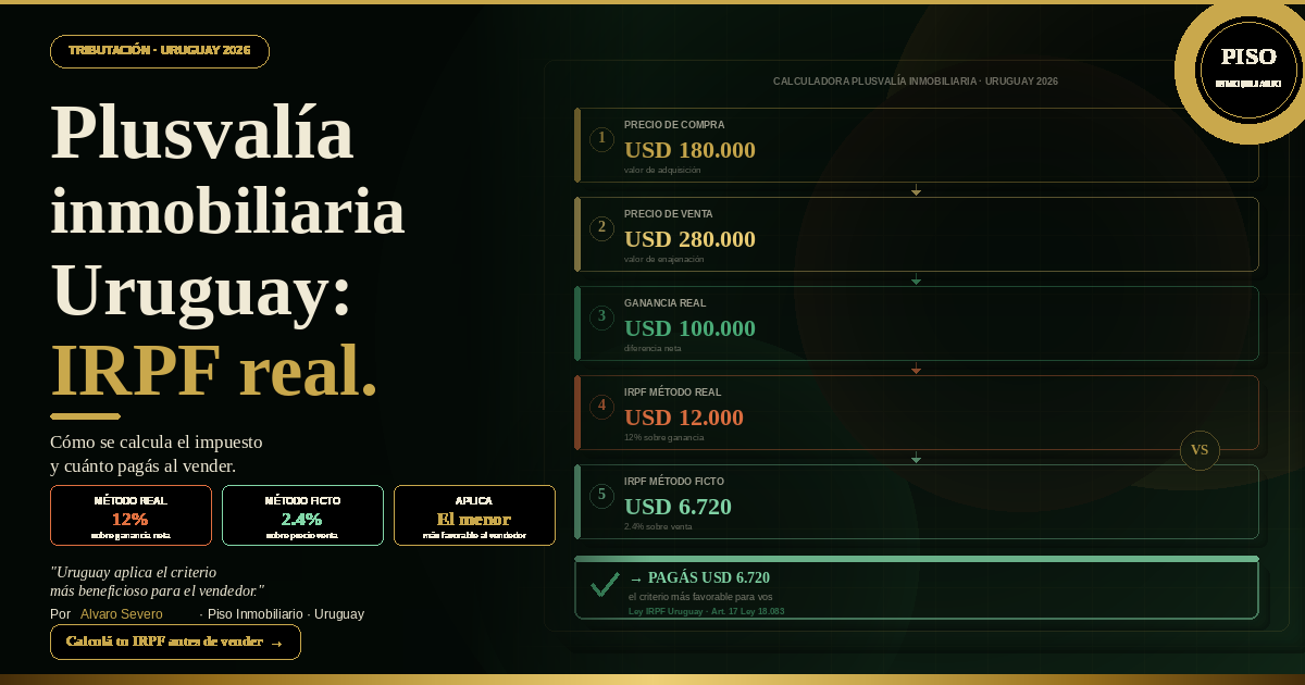 Plusvalía Inmobiliaria Uruguay: Cómo Se Calcula el IRPF