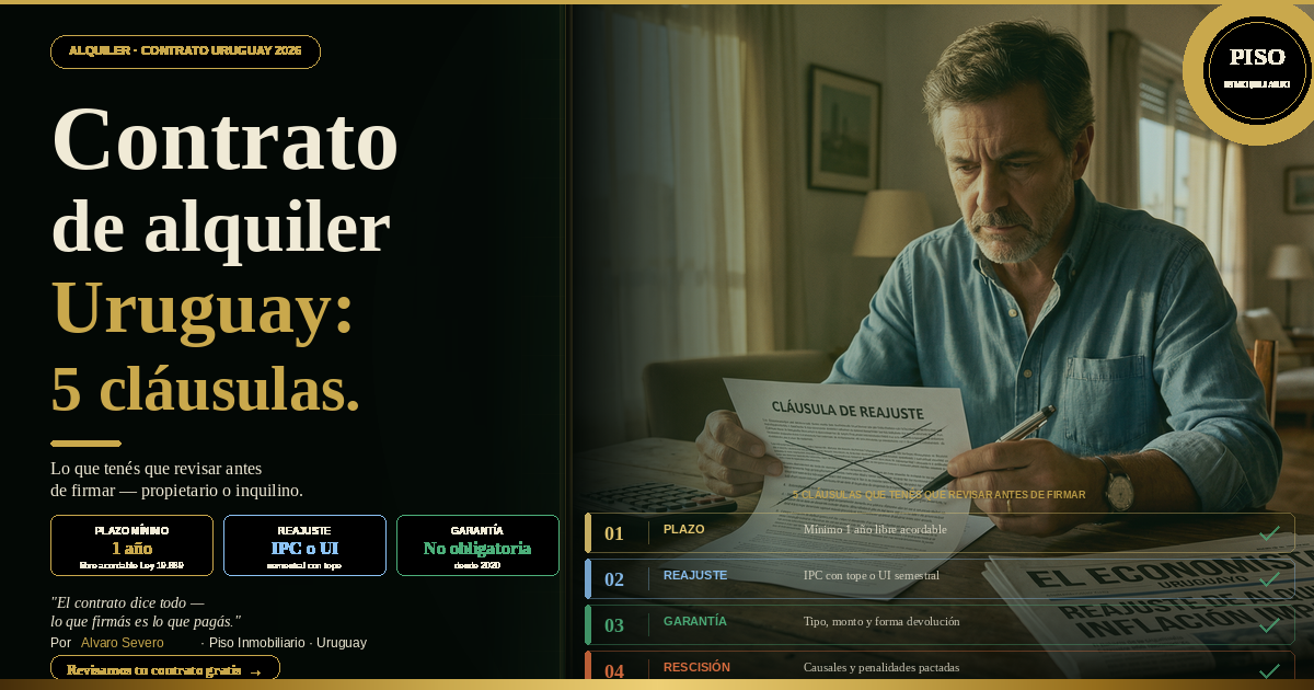 Contrato de Alquiler Uruguay 2026: Cláusulas Clave
