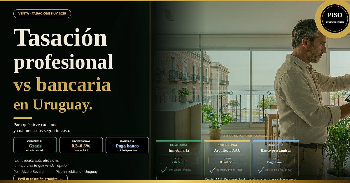 Tasación Profesional vs Bancaria : Diferencias en Uruguay