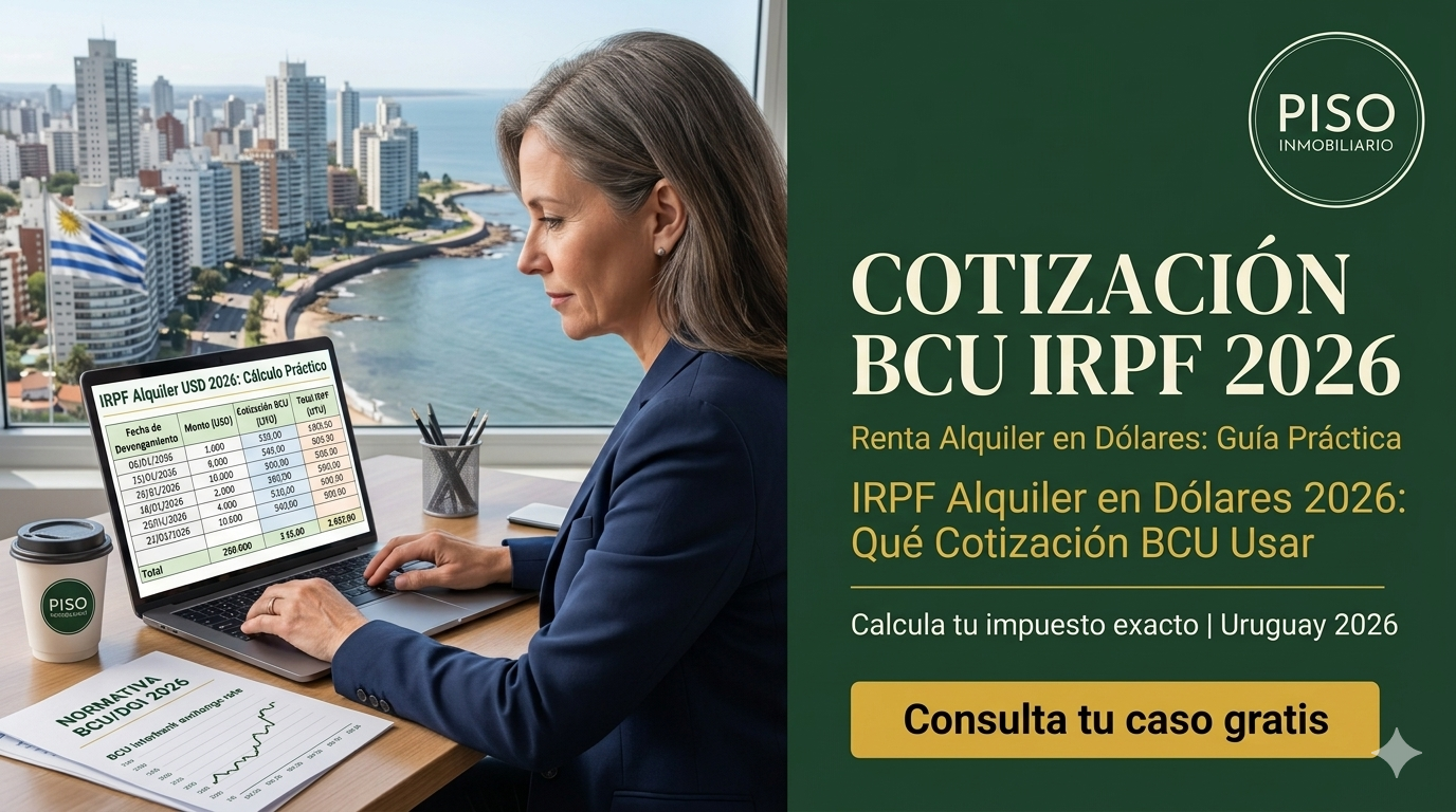 IRPF Alquiler en Dólares 2026: Qué Cotización BCU Usar